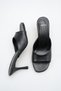 Women's Heeled Sandals Black Skin - 3