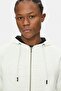Jalen White Hooded Printed Loose Fit Cotton Men's Cardigan - 5