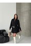 Crepe Lace Detailed Belted Flounce Mini Shirt Dress Lb30E - 6