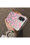 Redmi Note 11 Compatible Hard Acrylic Back Silicone Edge Lens Protection Case Heart Pattern - 4