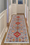 سجادة ممر منسوجة من القطن مطبوعة رقميًا بنمط مميز