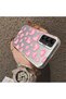 Samsung Galaxy A05S Compatible Hard Acrylic Back Silicone Edge Lens Protection Case Heart Pattern - 3