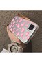 Realme C20/C20A Compatible Hard Acrylic Back Silicone Edge Lens Protection Case Heart Pattern - 3