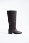 Ellen Women's Below-Knee Boots Pointed Toe Casual & Stylish Use Mid-Heel Timeless Classic Design - 9