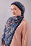 Navy Blue Geometric Pattern Moos Chrep Shawl