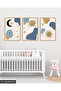 Sky Themed 3 Piece Wooden Framed Painting Act
