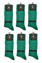 La'Pescara Ultra Luxury 6-Piece Plain Bottle Green Mercerized Men's Socks Crp404