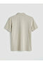 Beige Polo Neck Pike Men's T-Shirt - 6