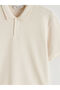 Gray Polo Neck Men's T-Shirt - 6