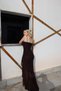 Women's Bitter Brown Ruffle Detailed Maxi Dress Yel221756 - 3