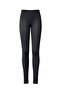 Black High Waist Ribbed Leggings - 2
