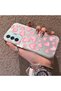 Samsung Galaxy M15 Compatible Hard Acrylic Back Silicone Edge Lens Protection Case Heart Pattern - 2
