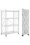 Raft metalic pliabil StackMax™ - 4 niveluri (alb)