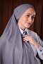 Gray plain luna cotton shawl - 4