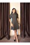 Women's Pleated Detailed Flared Mini Dress - 3