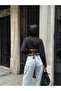 Women's Black Back Detailed Buttoned Shirt Yel221795 - 2