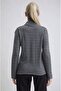 Turtleneck Soft Knitwear Fabric Striped Sweater 1403 - 7