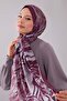 Purple Geometric Pattern Moos Chrep Shawl