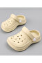 Solid Backstrap Closure Clogs - Cream - 3