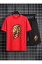 Sort Thsort Unisex Cotton Loose Fit Lion Printed Suit