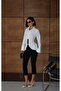 Women's White Hook Closure Back Tie Detailed Shirt Yel221805 - 5