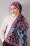 Dried Rose Geometric Pattern Moos Chrep Shawl - 2