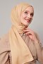 Camel Viscose Modal Plain Shawl - 2