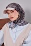وشاح حرير قطني بنمط مختلط باللون الكاكي - 3