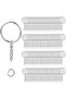 100-Piece Split Key Chain Rings with Chain & Jump Rings, Bulk for DIY Crafts