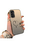 Samsung Galaxy A14 Compatible Hard Acrylic Back Silicone Edge Lens Protection Case Heart Pattern