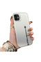 iPhone 12 Compatible Hard Acrylic Back Silicon Edge Lens Protection Case Simple Plane Pattern