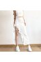 Women's Volanli Single Leg Slit Long Fish Model Ruffled Maxi Gothic Skirt - 3