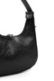 Wrinkled Textured Black Shk110 Zippered Hand, Arm and Shoulder Bag with Special Adjustable Strap - 6