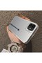 iPhone 12 Compatible Hard Acrylic Back Silicon Edge Lens Protection Case Simple Plane Pattern - 3