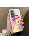 Samsung Galaxy S24 Compatible Hard Acrylic Back Silicone Edge Lens Protection Case My Little Pony - 4
