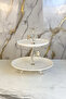 3-Piece Silver Diamond Butterfly Detailed Porcelain Presentation Set & Kura Piped K Bowl Plate Set - 5