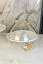 2-Piece Porcelain Presentation Set Cake Cookie Pastry Pan with Glass Lid - 6