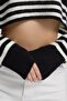 سترة مخططة وياقة مدورة 1416 - 3