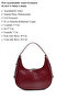 Wrinkled Textured Claret Red Shk110 Zippered Hand, Arm and Shoulder Bag with Special Adjustable Strap - 3
