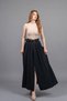 Women's Winter Black Belted Elastic Waist Maxi Long Skirt Stylish Daily Comfortable 6856