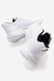 Double Stripe Stitched Anorak Women's Sports Shoes White Black - 4