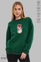 Women's Long Sleeve Heart Sign B Printed Crew Neck Hoodless Sh Fleece-Lined O Oversized Sweatshirt