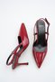 Women's High Heel Shoes Burgundy Patent Leather - 4