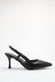 Women's Heeled Shoes Black Skin - 6
