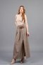 Women's Winter Orange Royal Plaid Slit Skirt Plaid Premium Maxi Skirt Stylish Daily Casual 6831 - 4