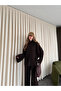 Brown Knitted Knitwear Set - 98078 - 4
