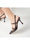 Comfortable Evening Dress Shoes with Heels, Buckles and Stones, Classic Shoes - 4