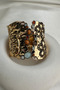 Ethnic Colorful Stone Decorated Embossed Handcuff Bracelet (17cm) - 7