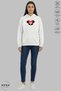 Lover Couple Combination Mickey Minnie Printed Hoodie Hooded Fleece-Lined Oversized Sweatshirt Set of 2 - 4
