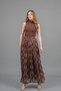 Women's Winter Tan Tulle Chiffon Lined Maxi Skirt Stylish Daily Comfortable 6857